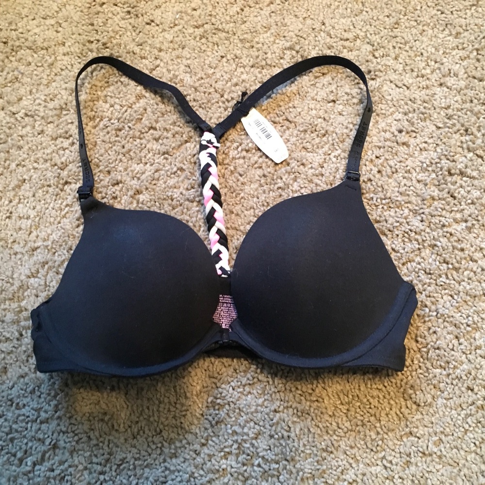 VS Plunge Racerback - front close NWT