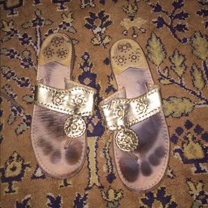 Women's gold jack rogers