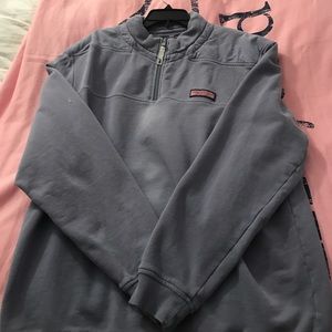 Large navy blue Vineyard Vines pullover shep shirt