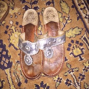 Women's silver jack rogers