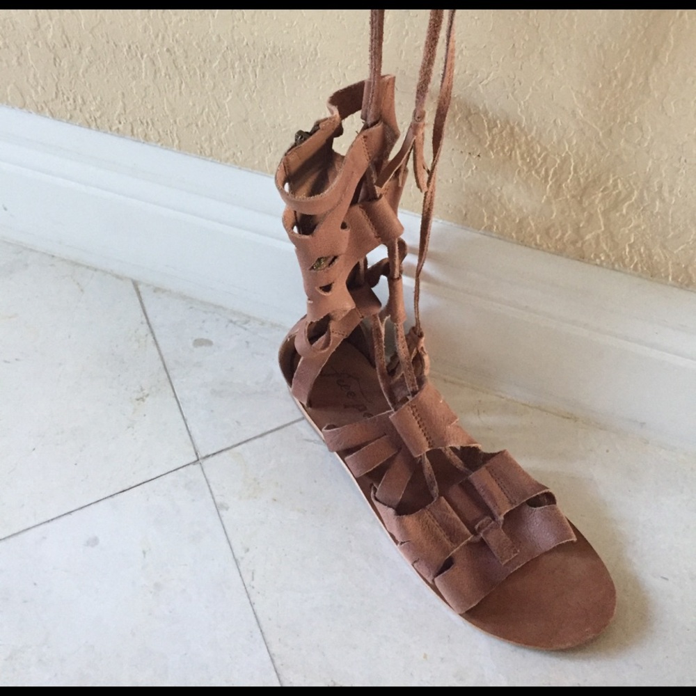 Free People mid-leg leather gladiator