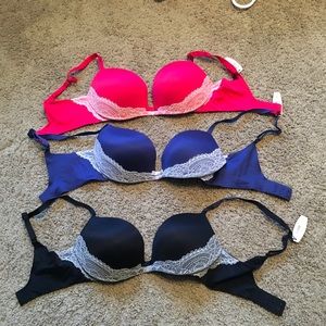 Lot of 3 NWT Victoria's Secret Lined Demi Bras