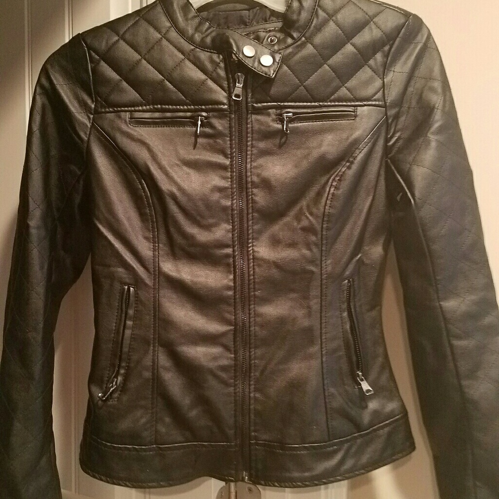 Faux leather jacket