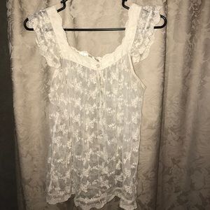 Detailed lace tank top
