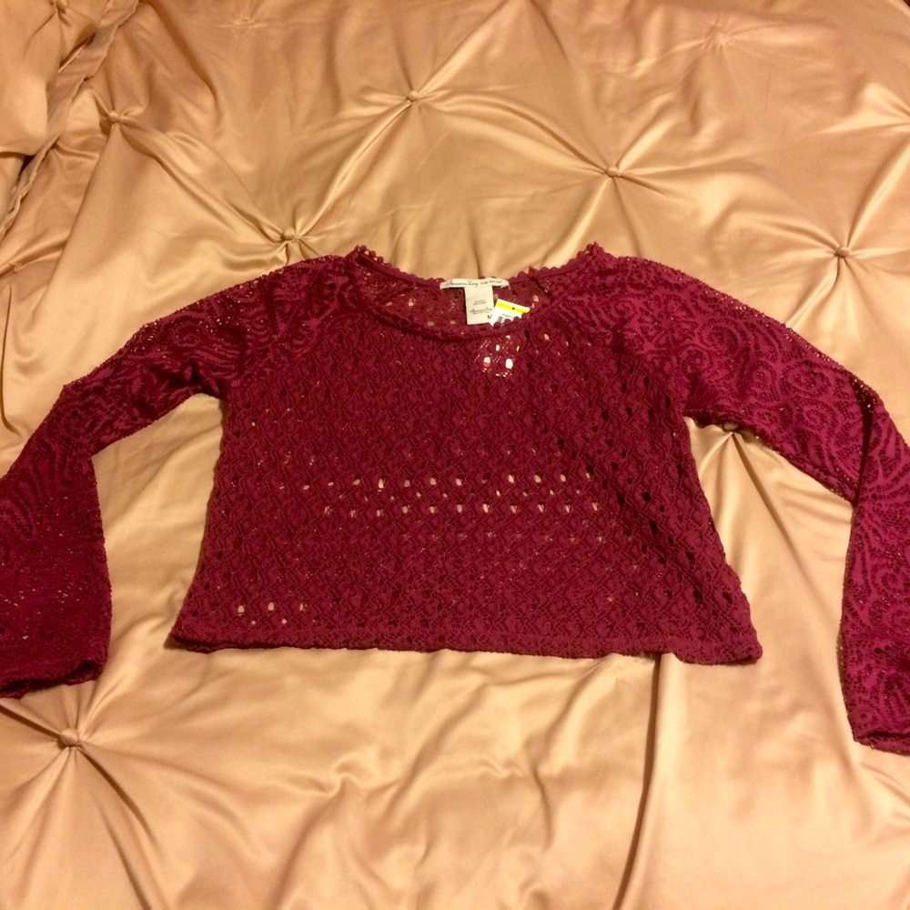 American Rag- long sleeve crop top