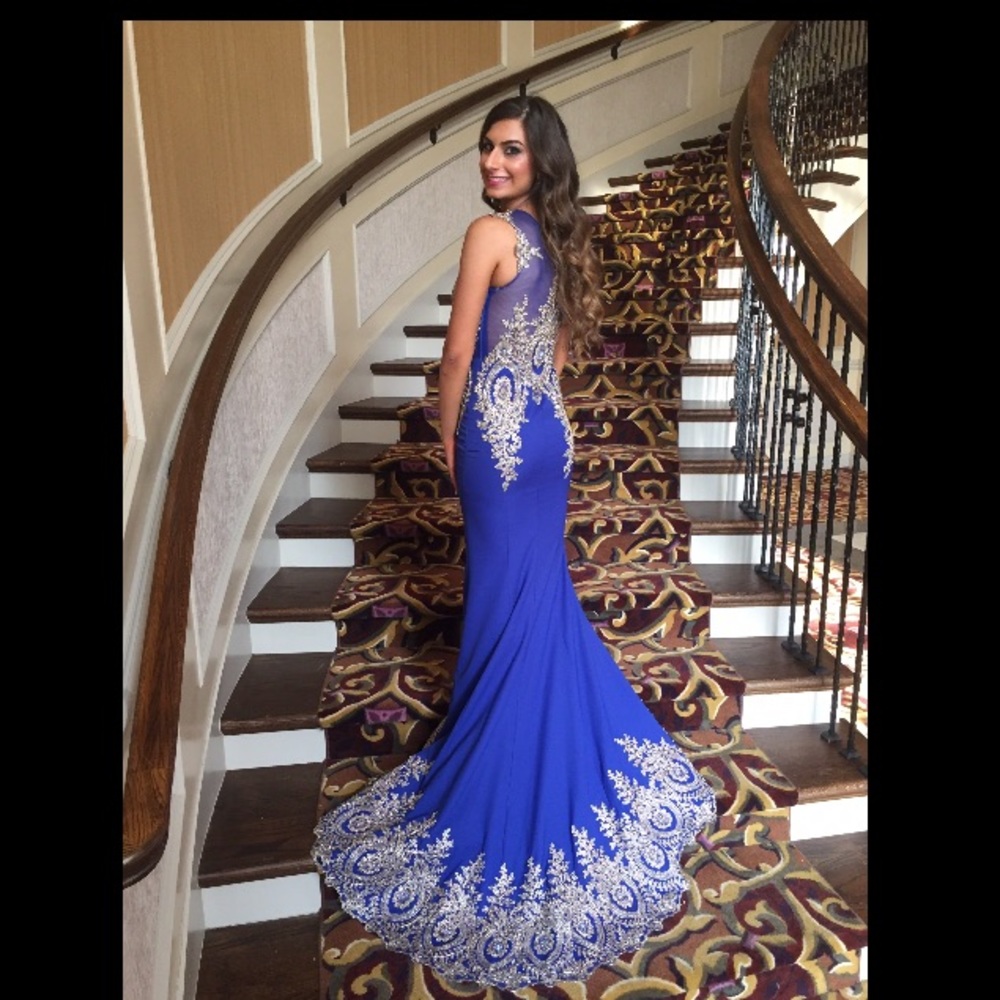 Royal blue prom dress