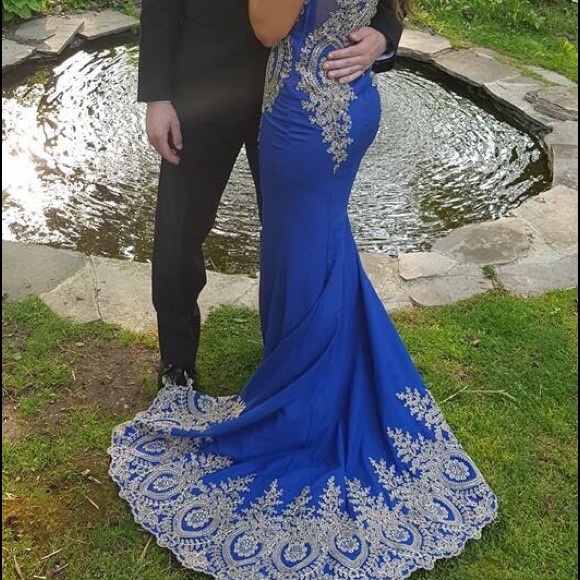 Royal blue prom dress - Picture 2 of 4