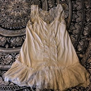 Lacey white tank top tunic