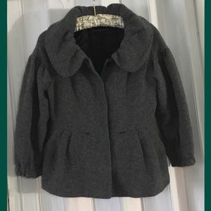 French Connection Small Gray Crop 3/4 Coat