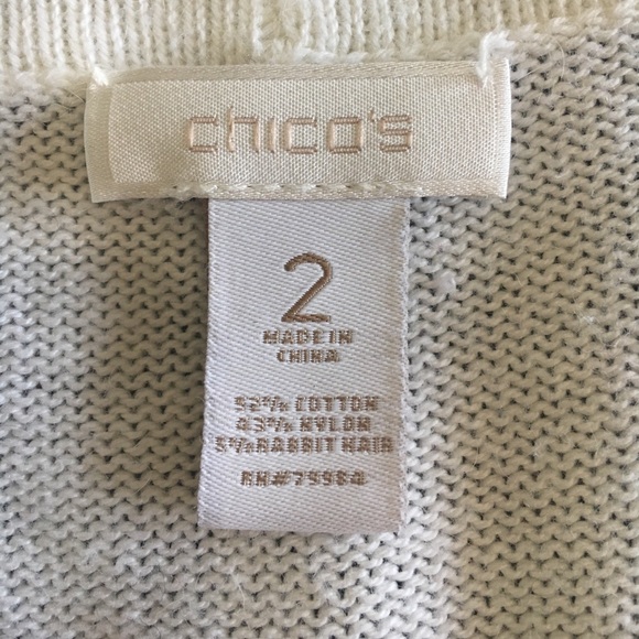 Like-New! CHICO'S Cream Knit Top (Size 2) - Picture 2 of 8