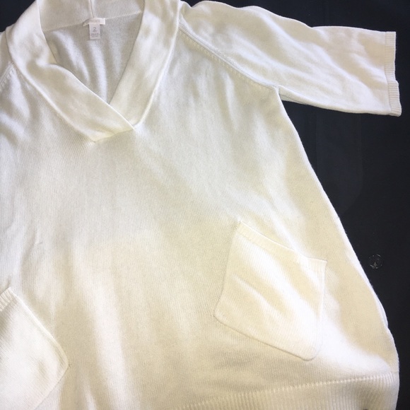 Like-New! CHICO'S Cream Knit Top (Size 2) - Picture 3 of 8
