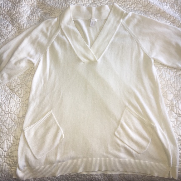 Like-New! CHICO'S Cream Knit Top (Size 2) - Picture 5 of 8