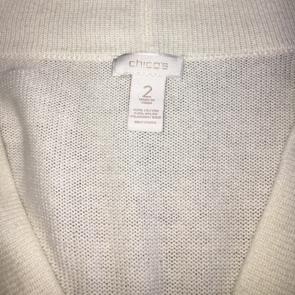 Like-New! CHICO'S Cream Knit Top (Size 2) - Picture 8 of 8