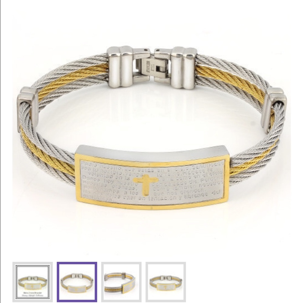 Inscribed Cable Bangle Bracelets Masculine Style