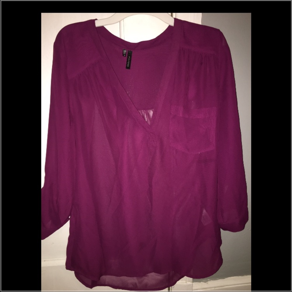 Maroon top