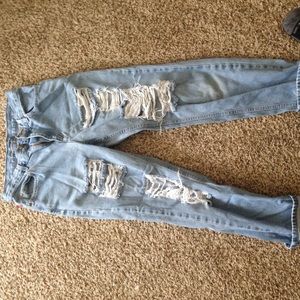 Ripped DIY mom jeans