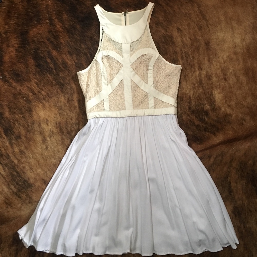 Blessed Are the Meek White mini dress