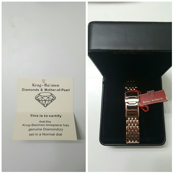 NWT Krug baumen rose Gold Diamond watch - Picture 3 of 4