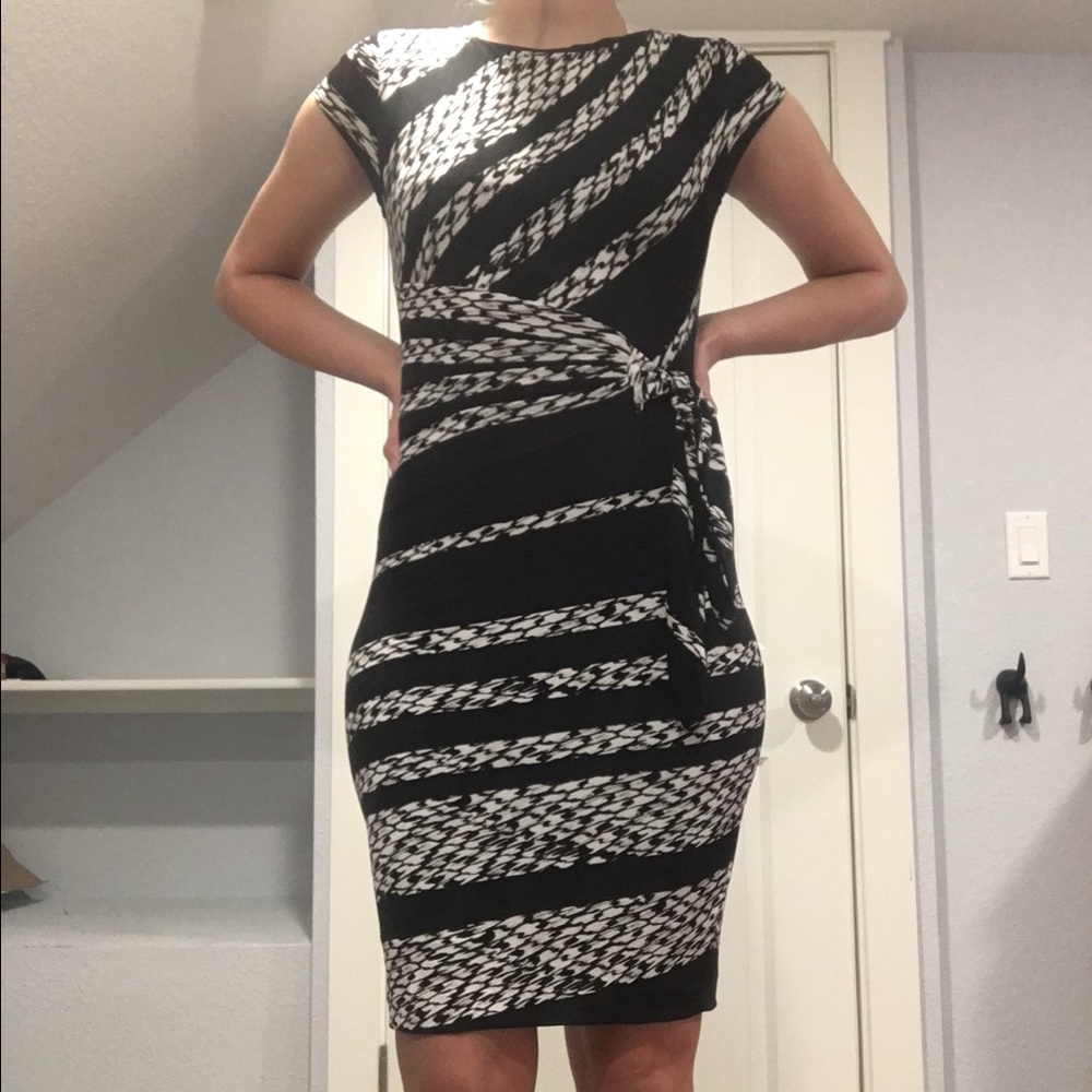 Black and white Cache dress