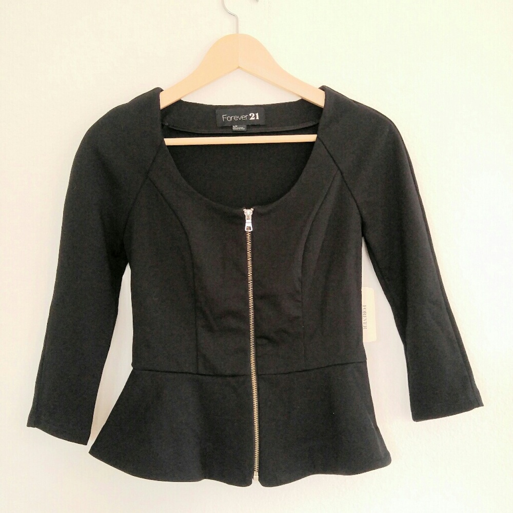 Black Peplum Jacket