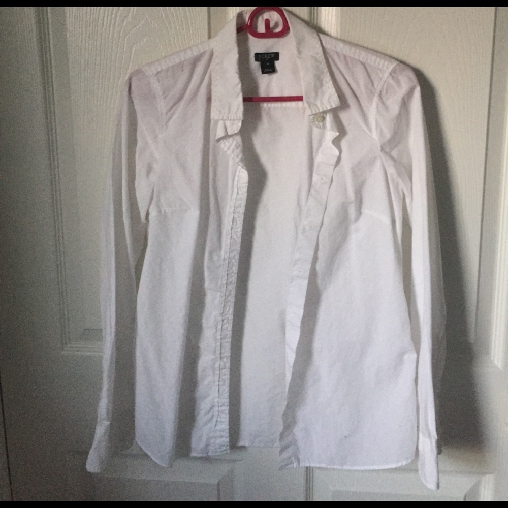 J. Crew white button down