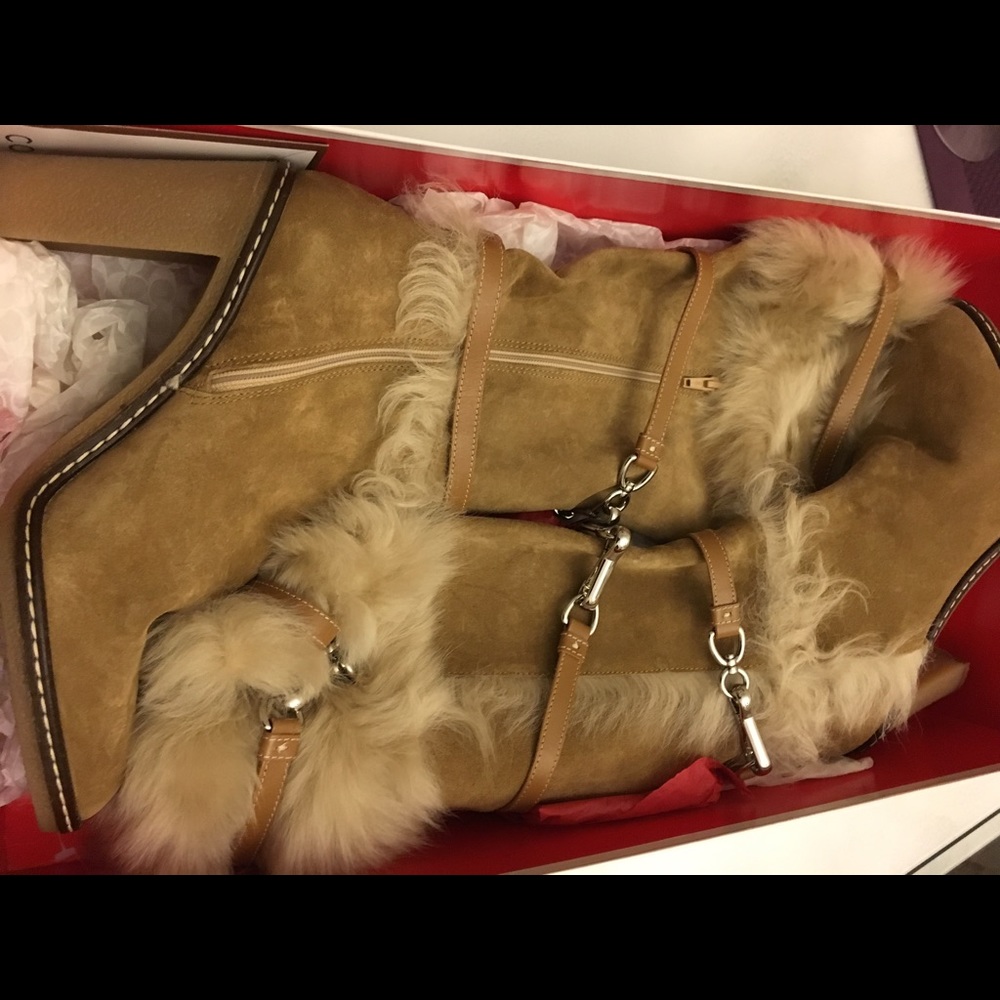 Coach Boot Tan Suede 10