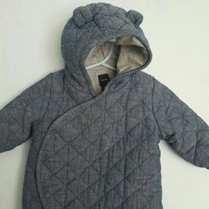 Baby Gap quilted chambray Coat
