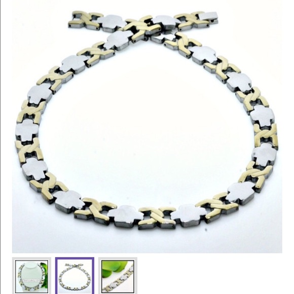 Stainless Steel Stunning Necklace 20" Long - Picture 2 of 3