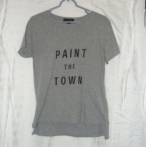Sm "Paint the Town" Gray T-shirt Banana Republic