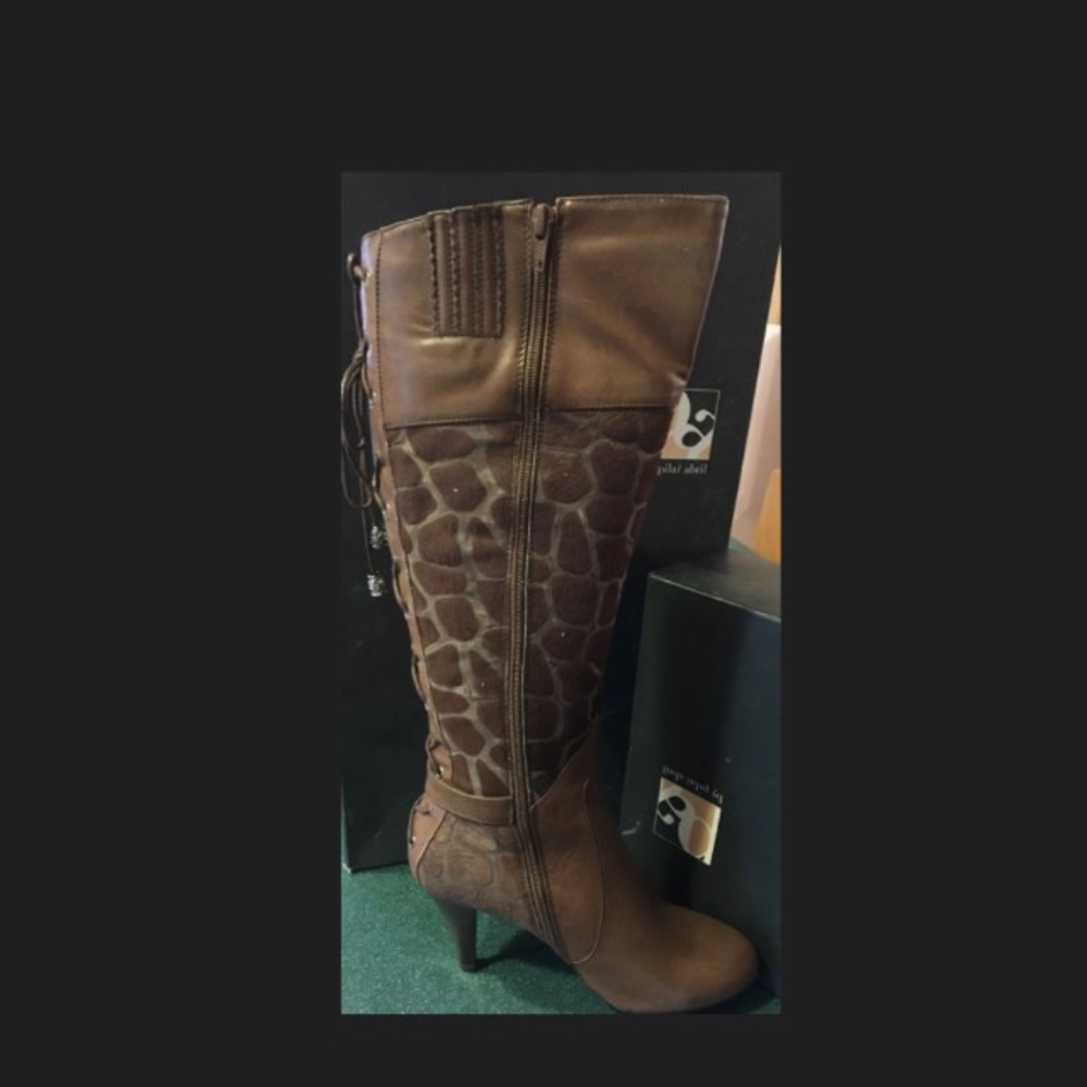 Pilar Abril Animal Print Knee High Boot!