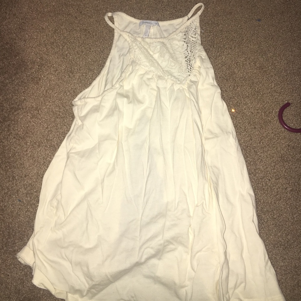 off white tank top with back cut out