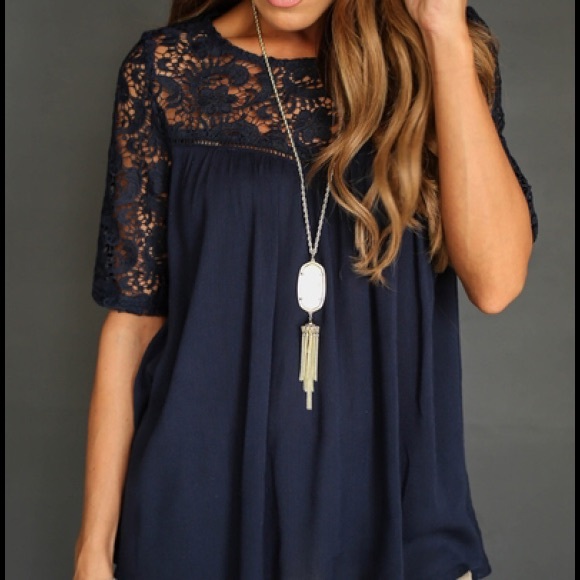 NEW!! 1 LEFT! Never Worn! Navy Criss Cross Back - Picture 2 of 4