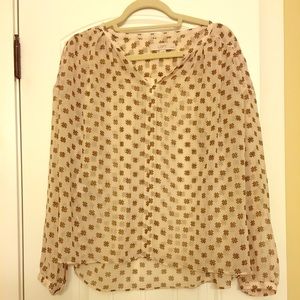 Loft Petite Sheer Top