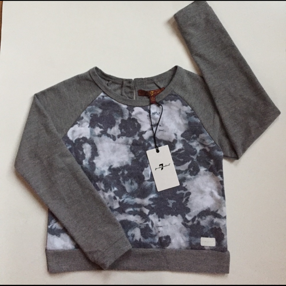 New with tags 7for all mankind crop sweatshirt