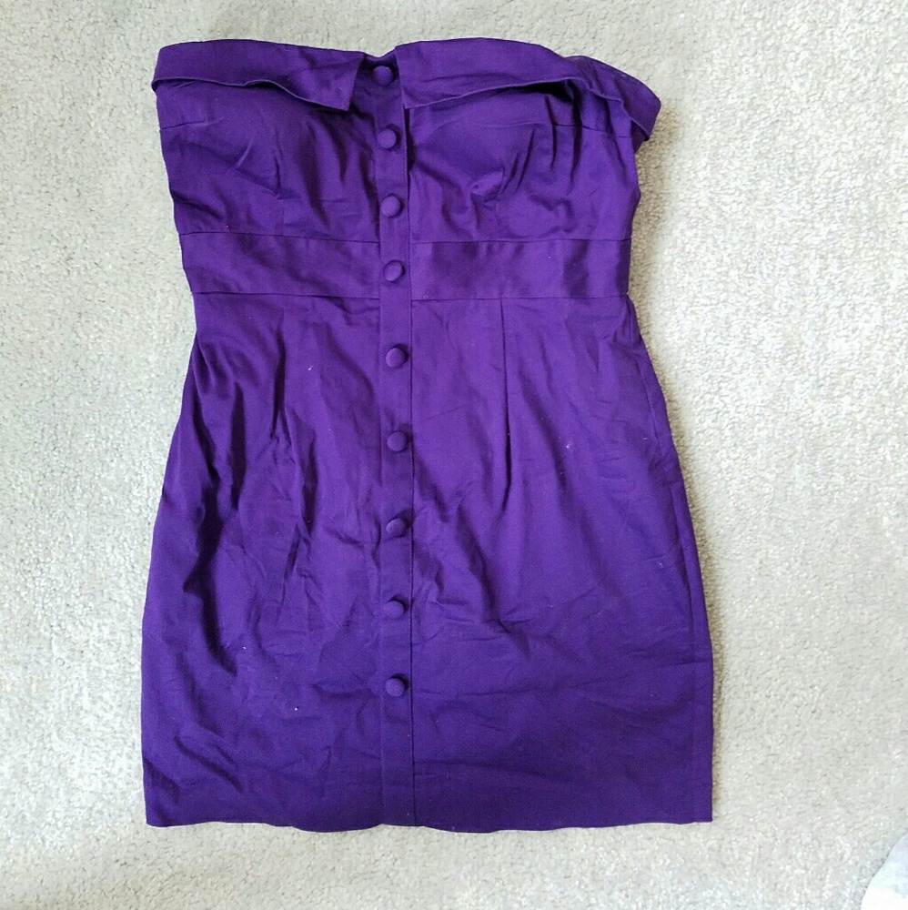 🔴Forever21 purple strapless dreas