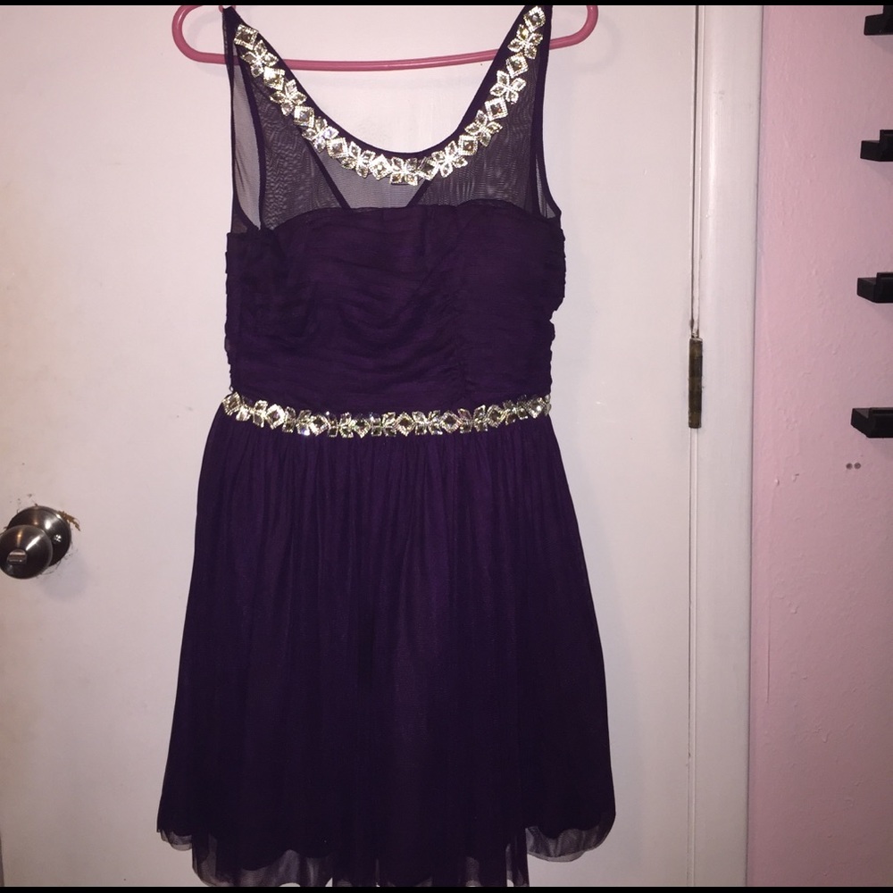 Sparkly plum homecoming/party dress