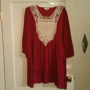 Burgandy Boutique Tunic