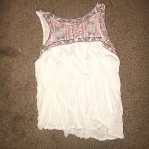 white tank with tribal detail