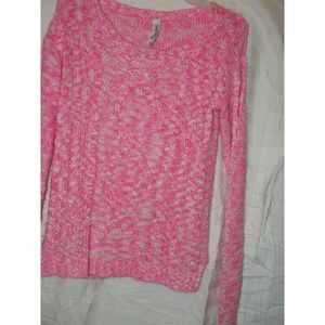 Pink Cable Knit Sweater