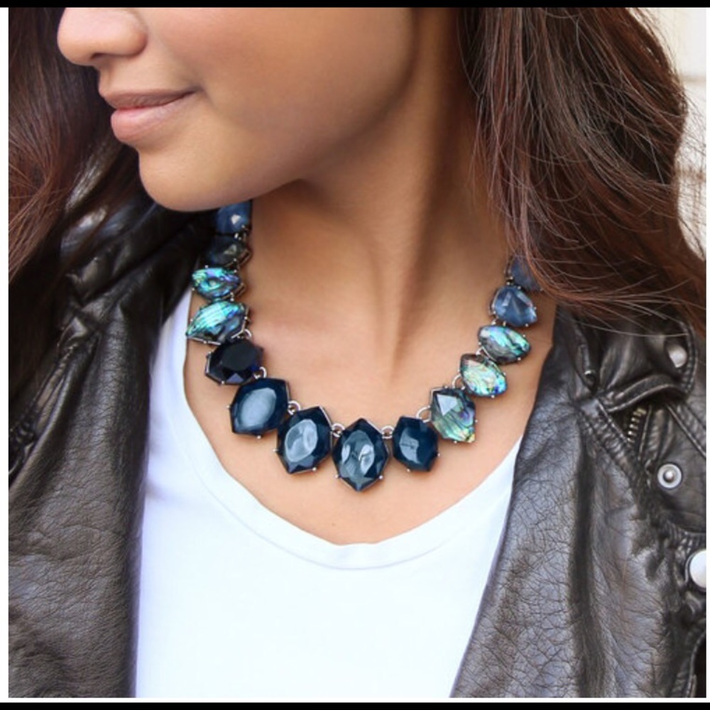 Blue Royal Statement Collar Necklace Set
