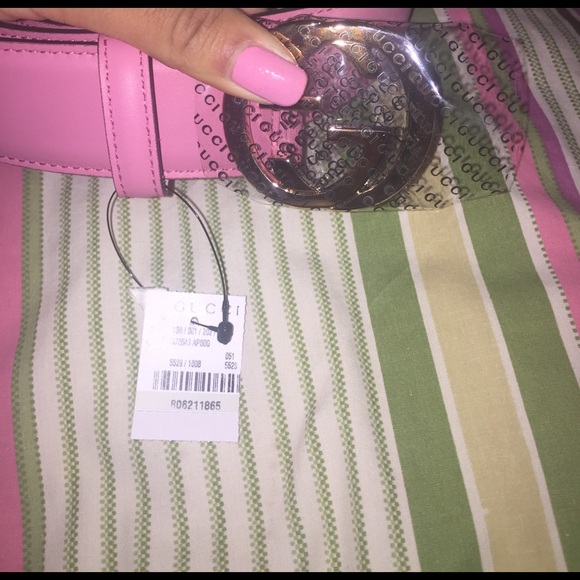 Gucci Accessories - Leather Pink Gucci Belt