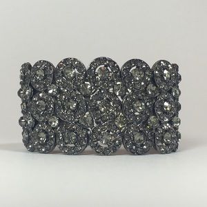 👓Bundy Bracelet - Grey with Grey Crystals