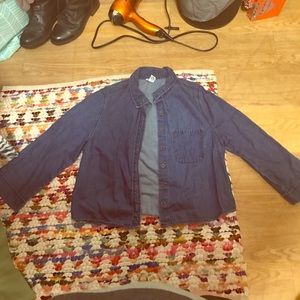 Cropped soft denim forever 21 shirt