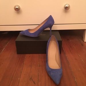 J Crew Blue Suede Pumps