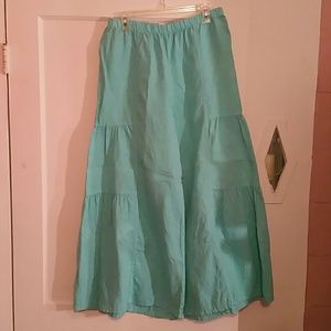 Light turquoise linen pants