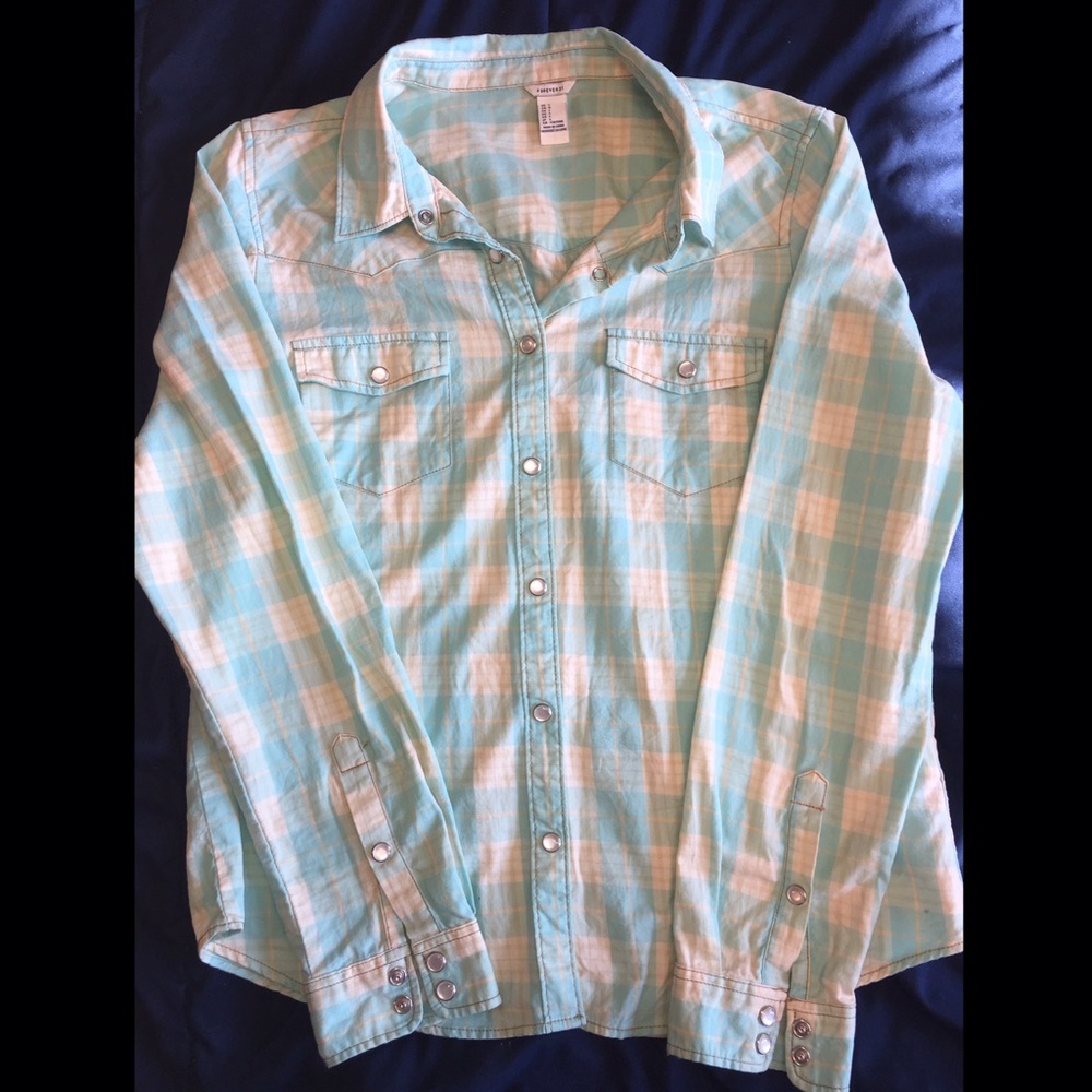 Forever 21 Light Blue Button Up