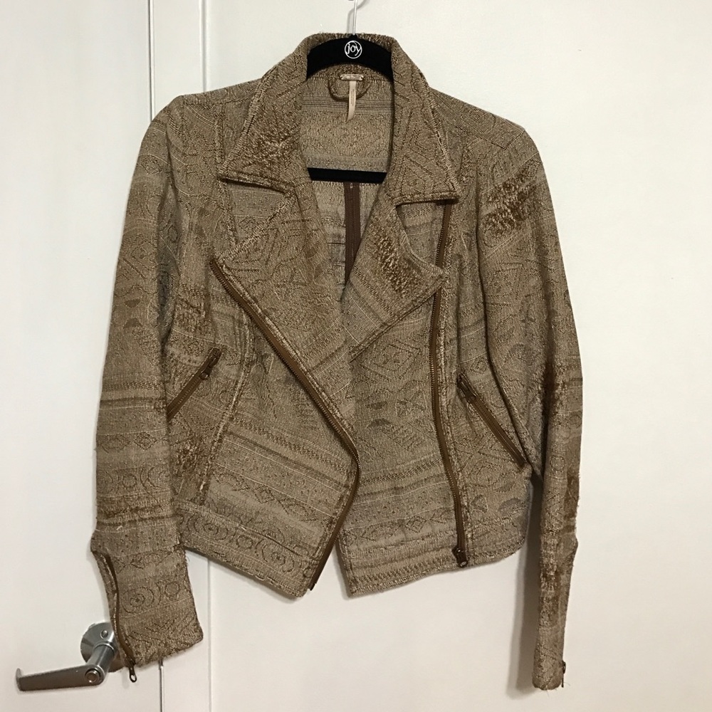 Free people cotton blend textured blazer