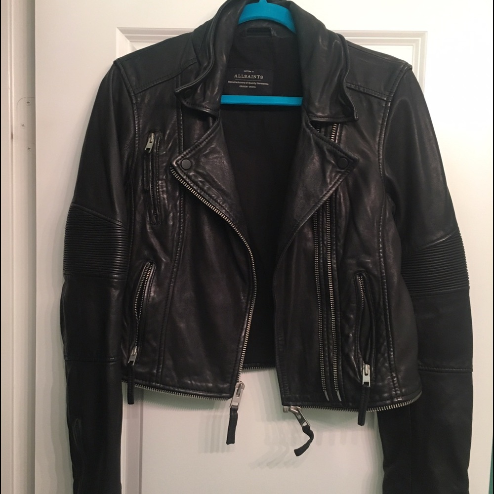 All Saints Black Leather Jacket