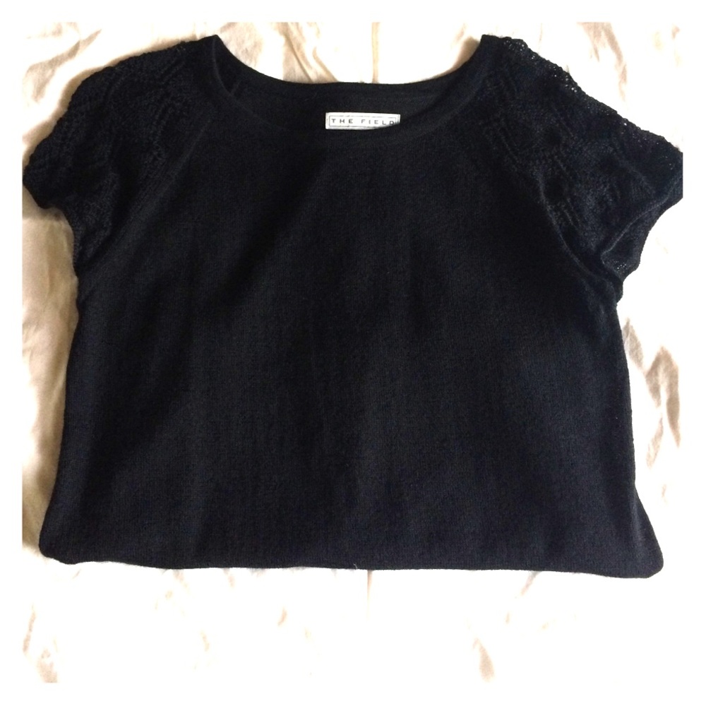 Black knit top