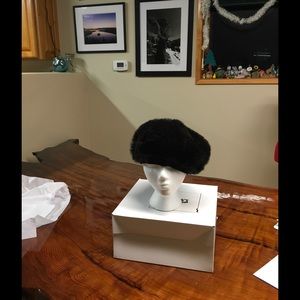 🍀60s-70s brown Faux fur vintage hat.🍀